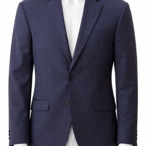 Kenneth Cole Men’s Suit Jacket 40R Navy Blue Single Breasted – Used Good